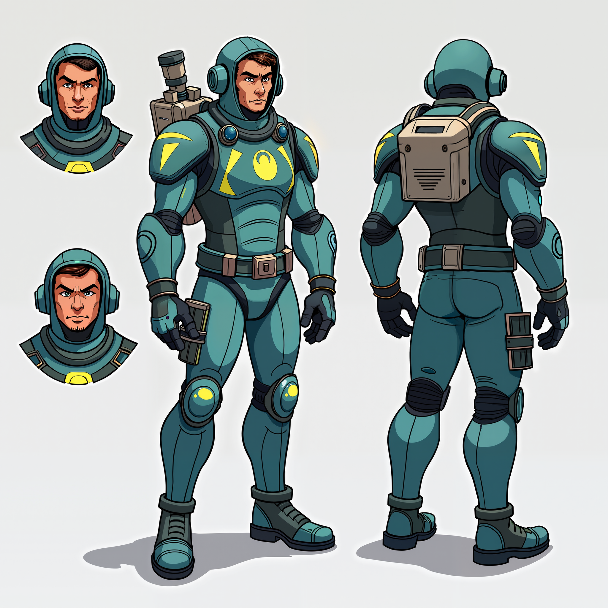 Character Design Sheet for Animation/Gaming