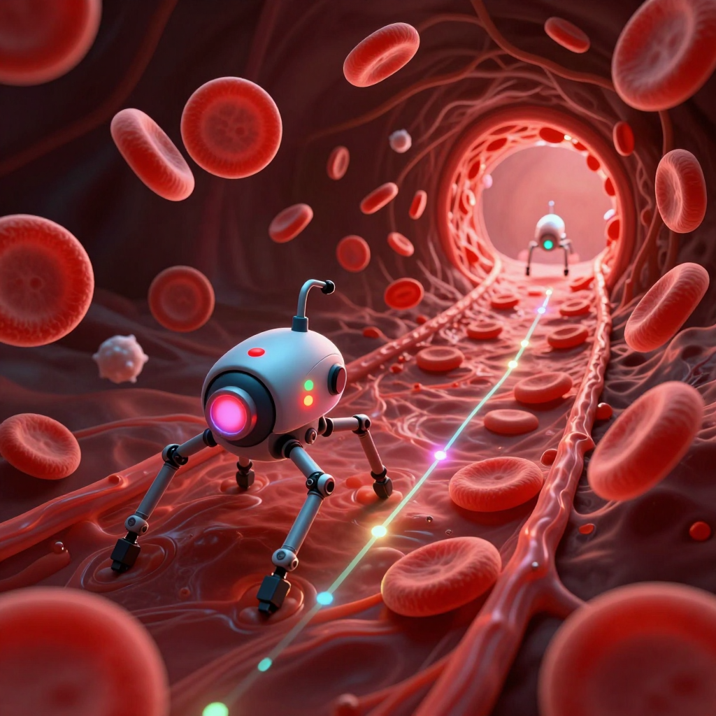 Medical Nanobot Inside the Bloodstream