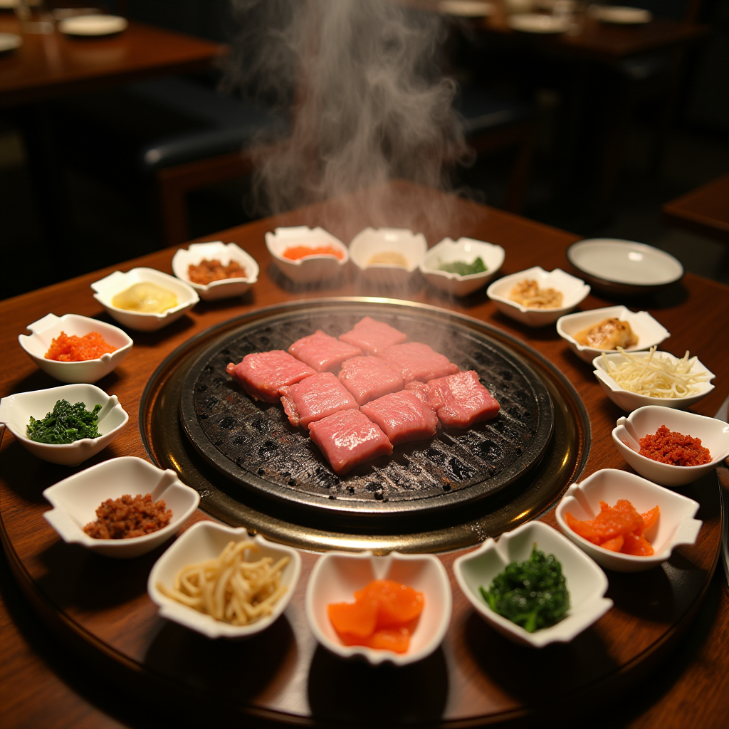 Korean Barbecue Table Setup