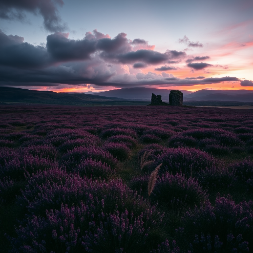 Scottish Highland Moorland at Dusk