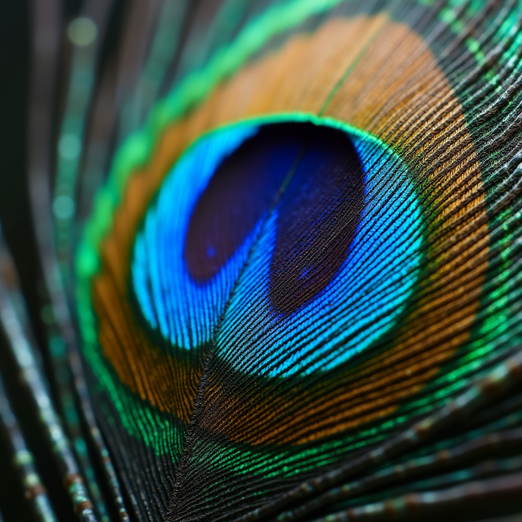 Peacock Feather Eye Macro