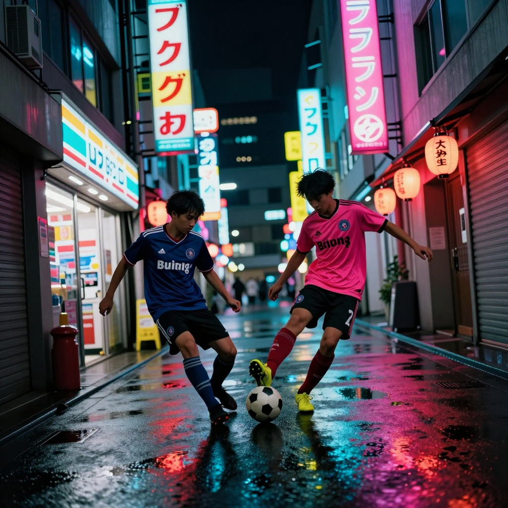 Tokyo Street Football Neon Night