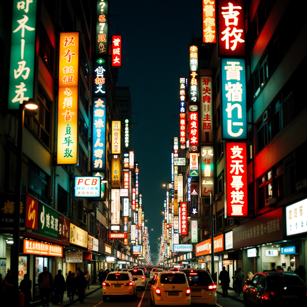 Hong Kong Neon at Night