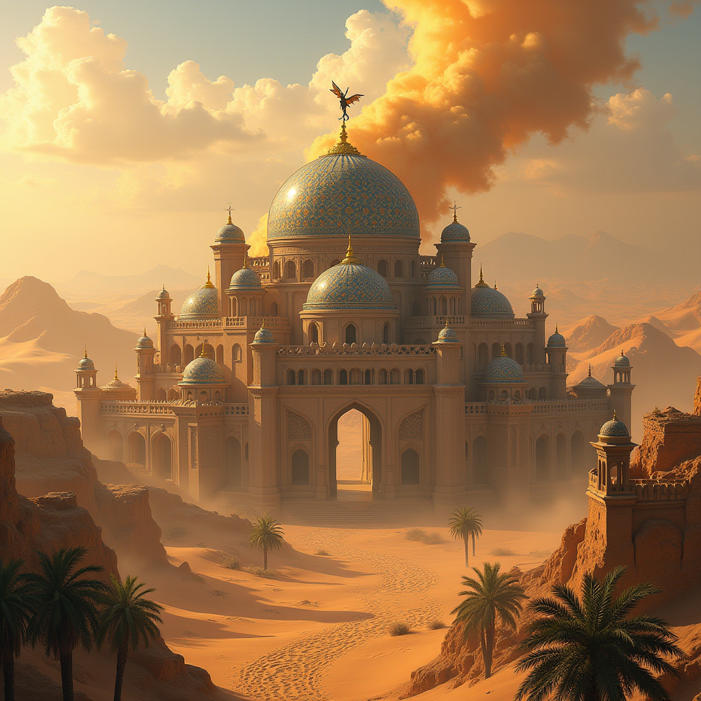 Desert Djinn Palace at Sunset