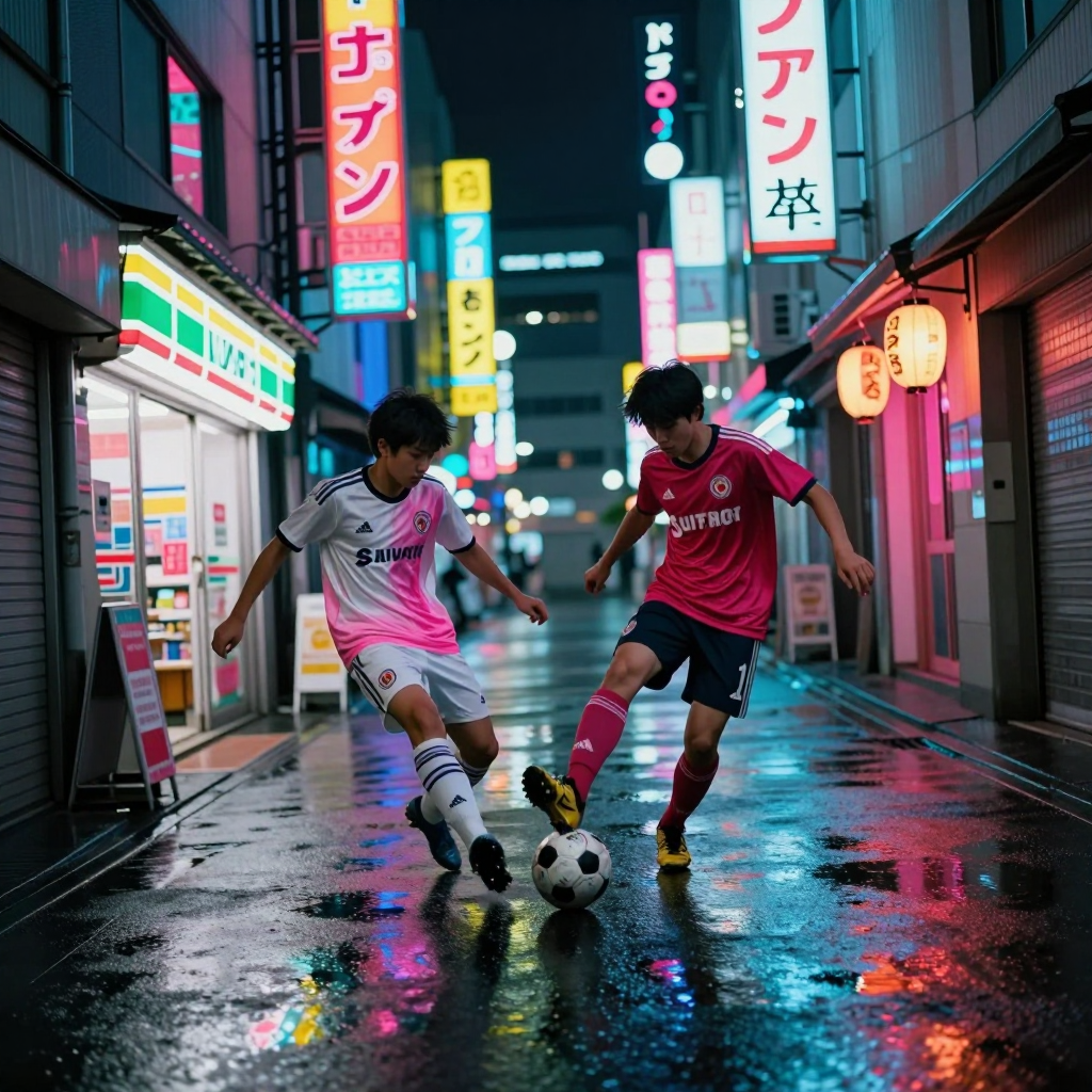 Tokyo Street Football Neon Night