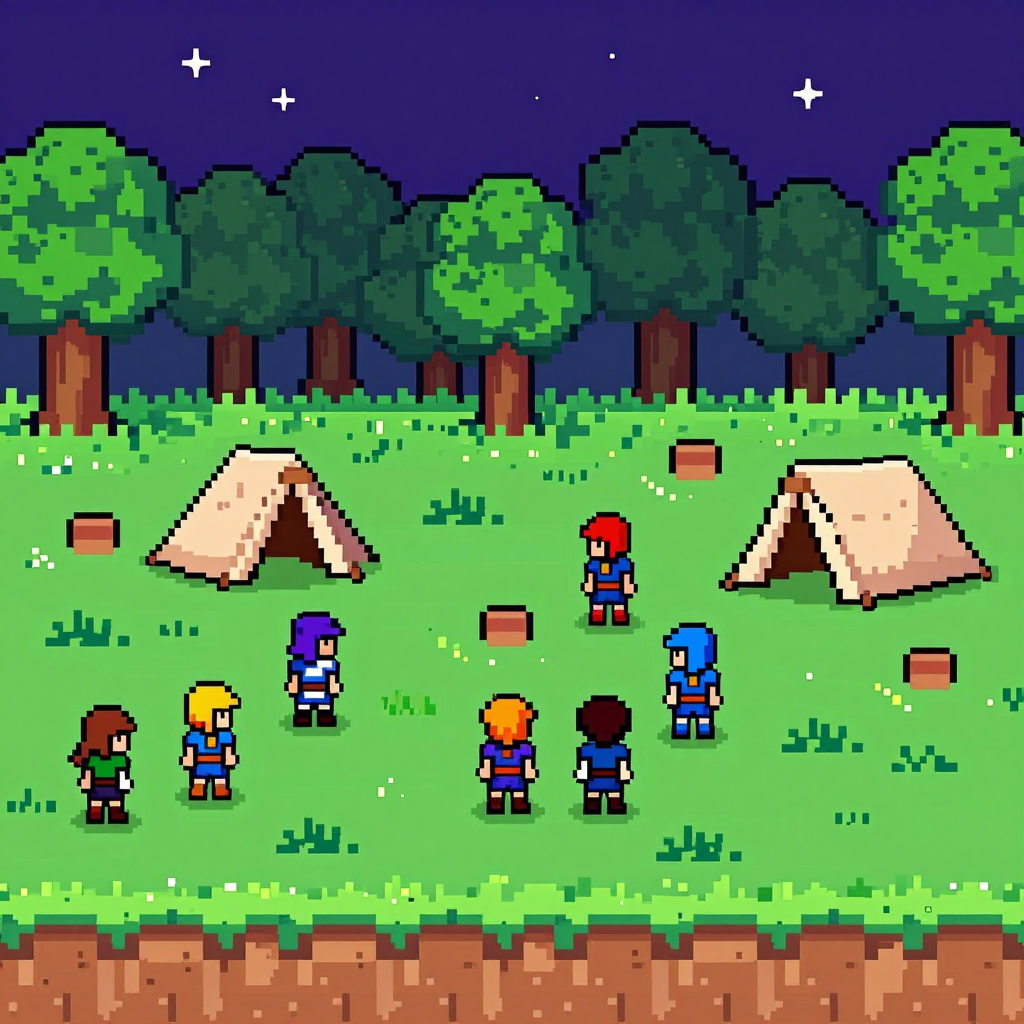 Pixel Art Fantasy Scene