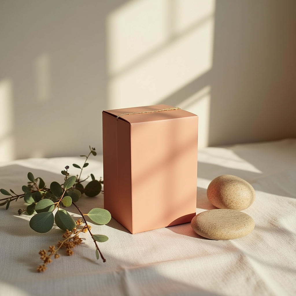 Packaging Mockup with Natural Props