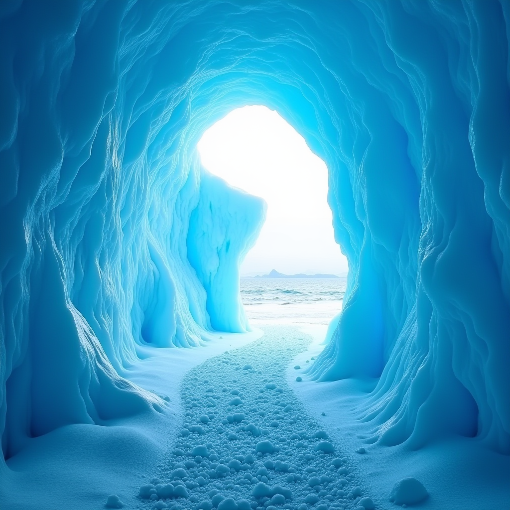 Antarctic Ice Cave Interior