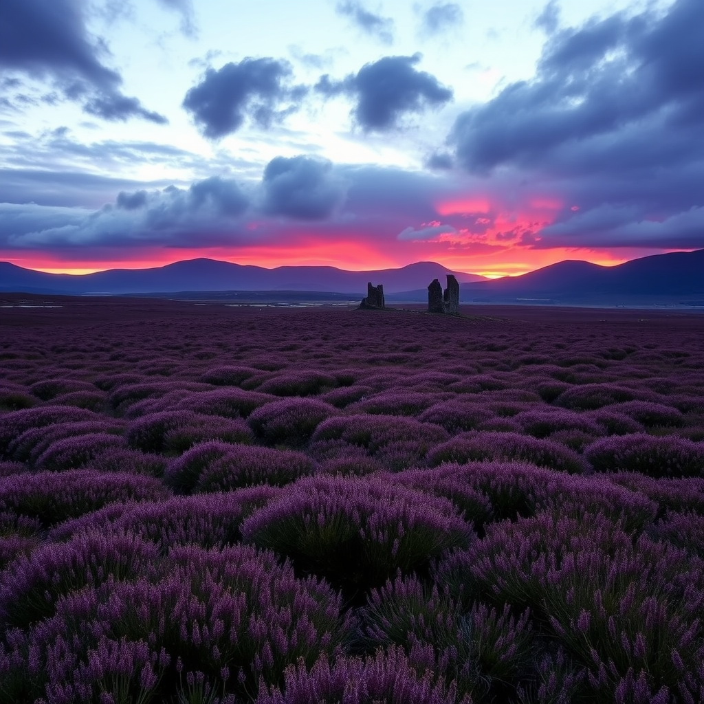 Scottish Highland Moorland at Dusk