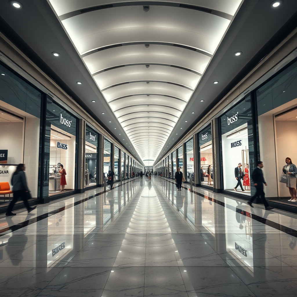 Underground Mall Corridor Symmetry