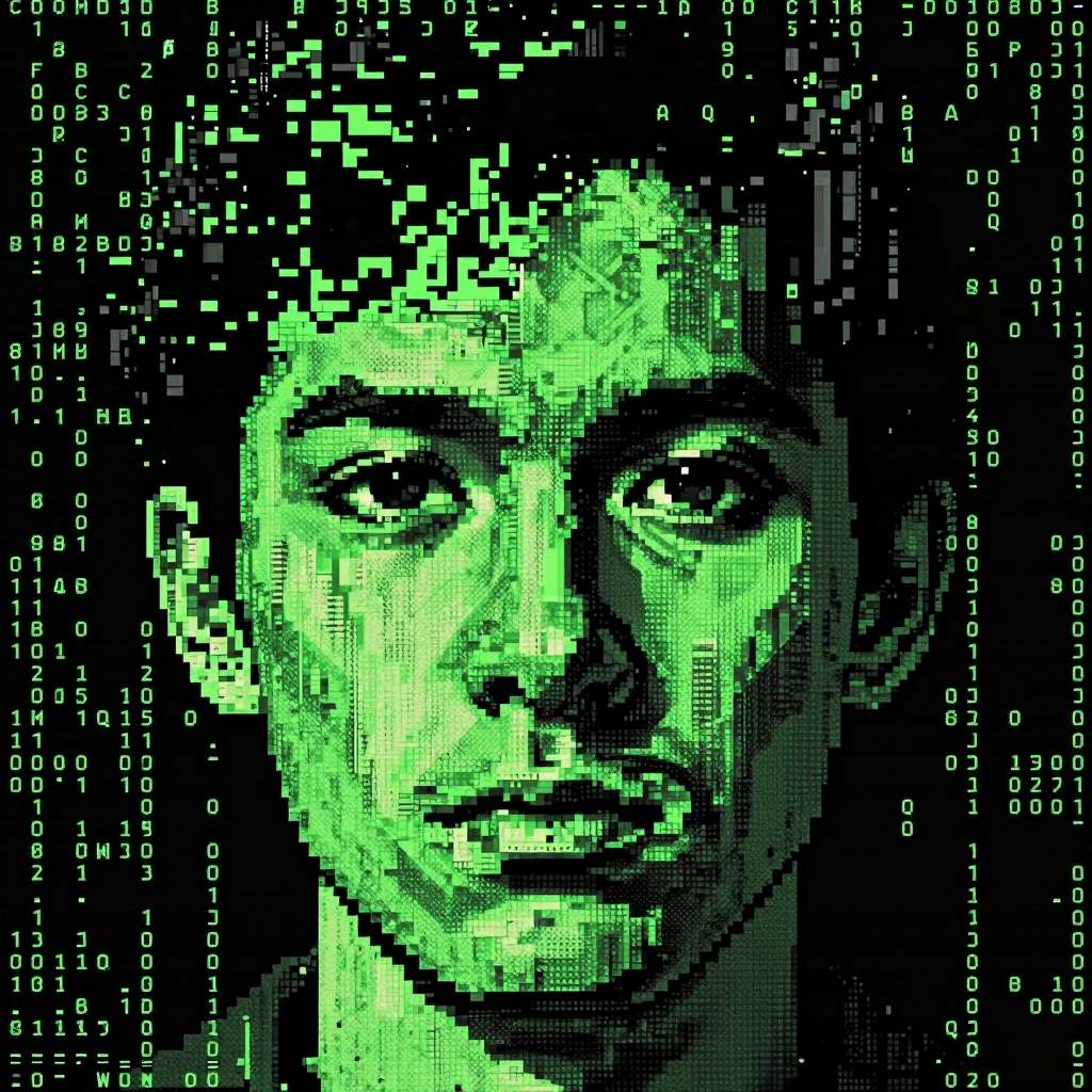 ASCII Art Large Scale Portrait