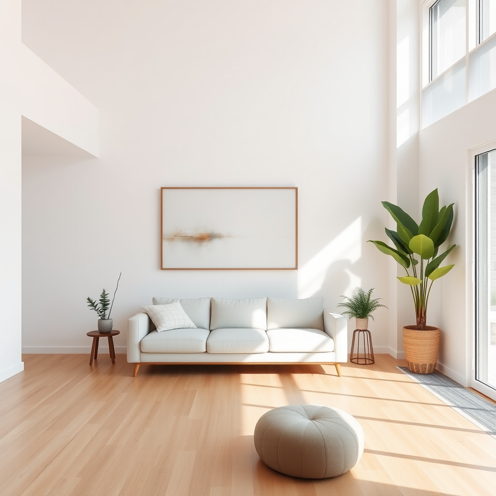 Minimalist White Living Room
