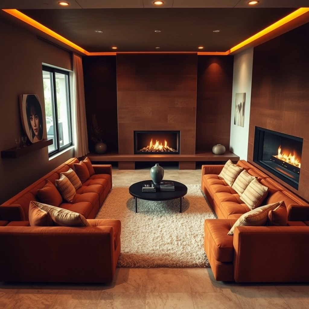 Sunken Living Room Conversation Pit