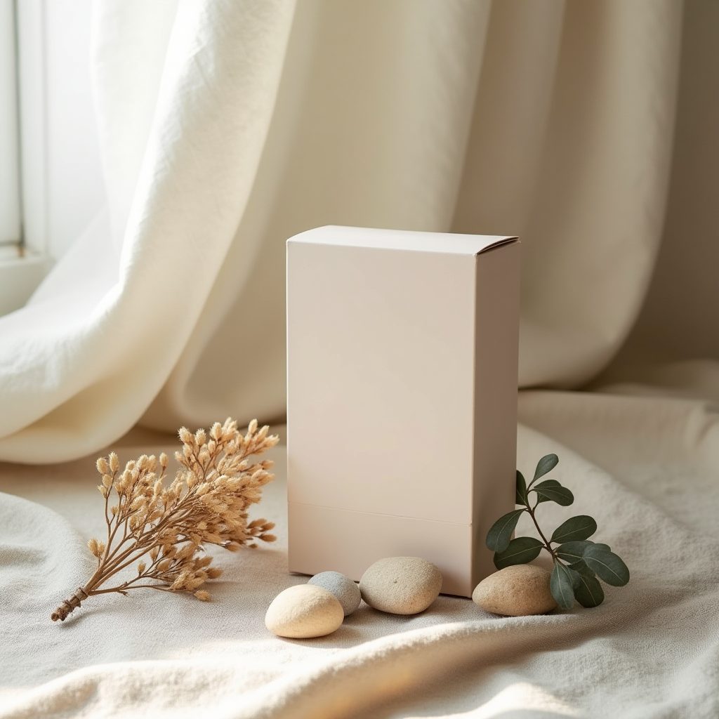 Packaging Mockup with Natural Props