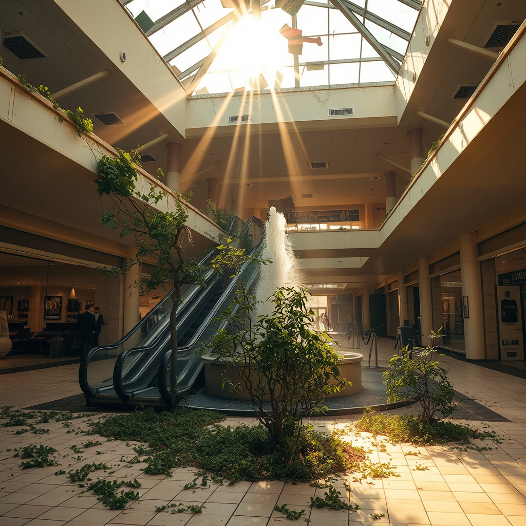 Abandoned Mall at Golden Hour