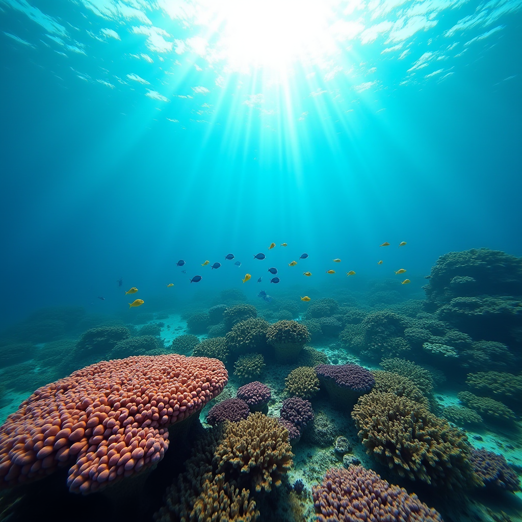 Tropical Underwater Coral Scene
