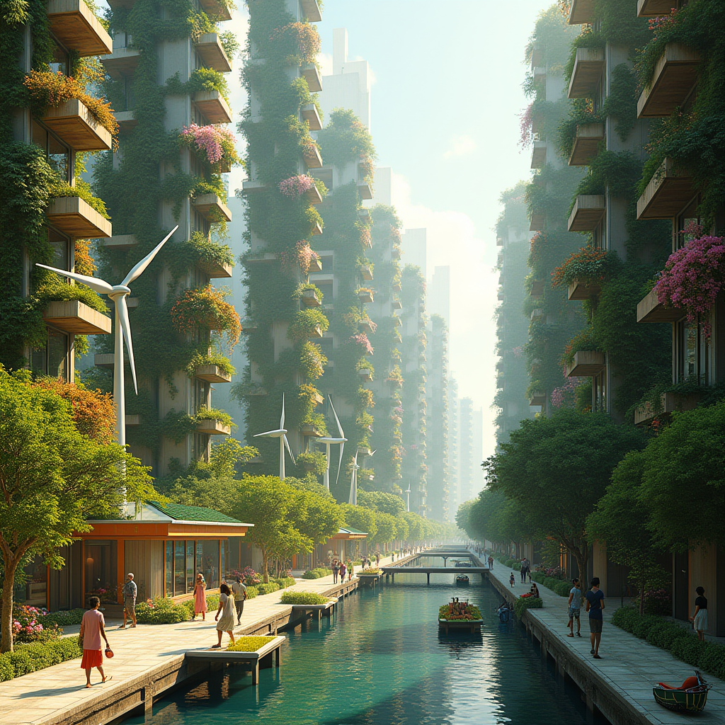 Solarpunk Utopian City