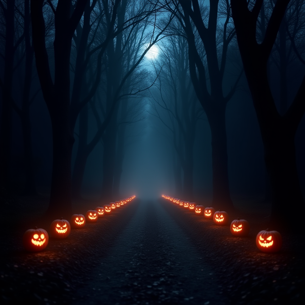 Spooky Forest Jack-o-Lantern Path