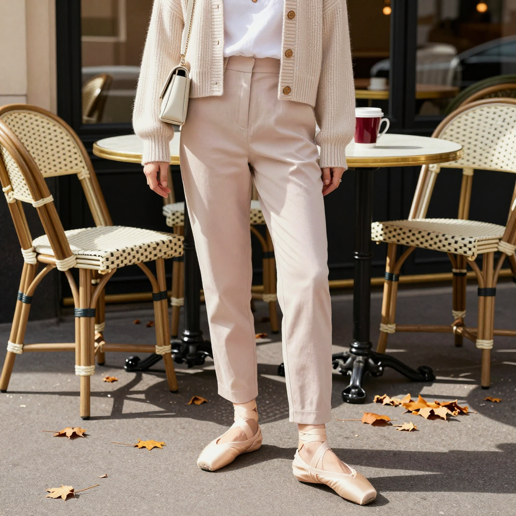 Ballet Sneakers Autumn Street Look
