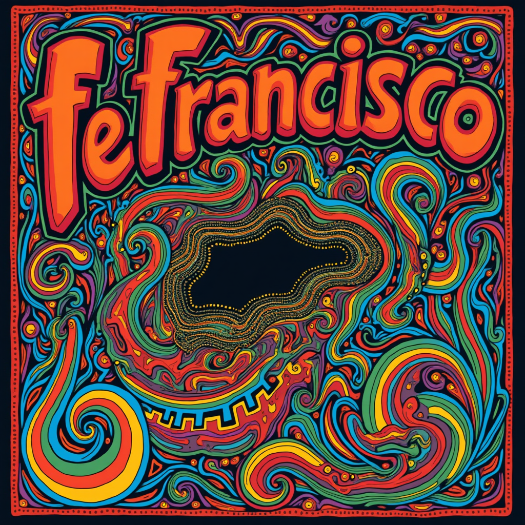 Psychedelic Concert Poster 1960s