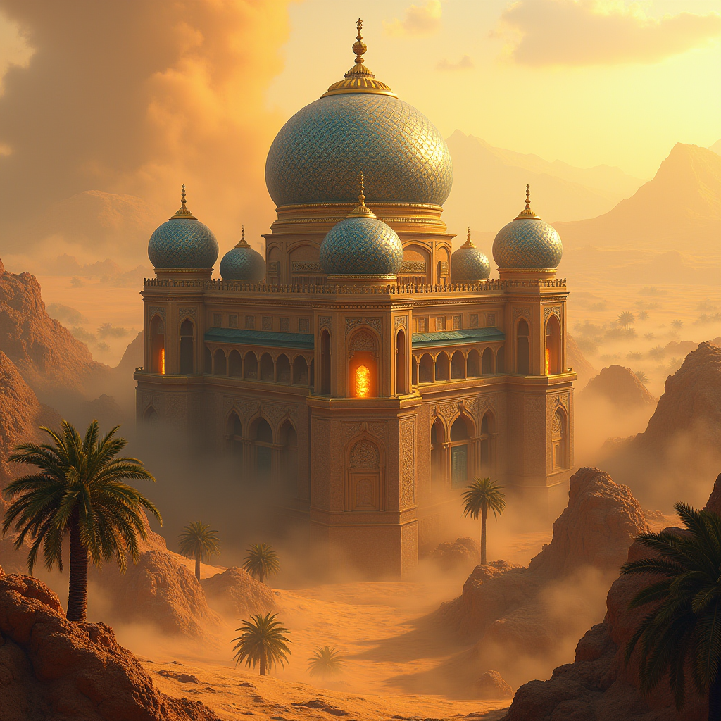 Desert Djinn Palace at Sunset