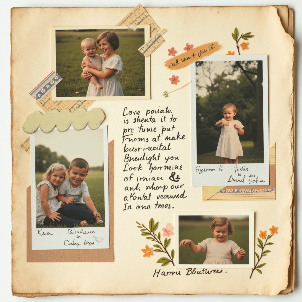 Vintage Scrapbook Collage Page
