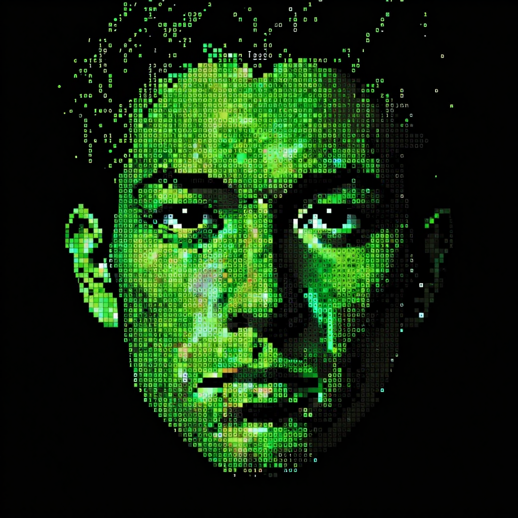 ASCII Art Large Scale Portrait