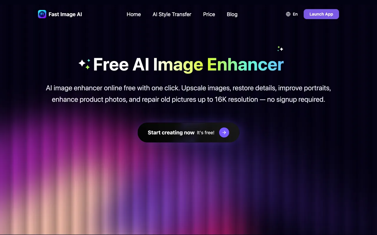 Fast Image AI Image Enhancer screenshot