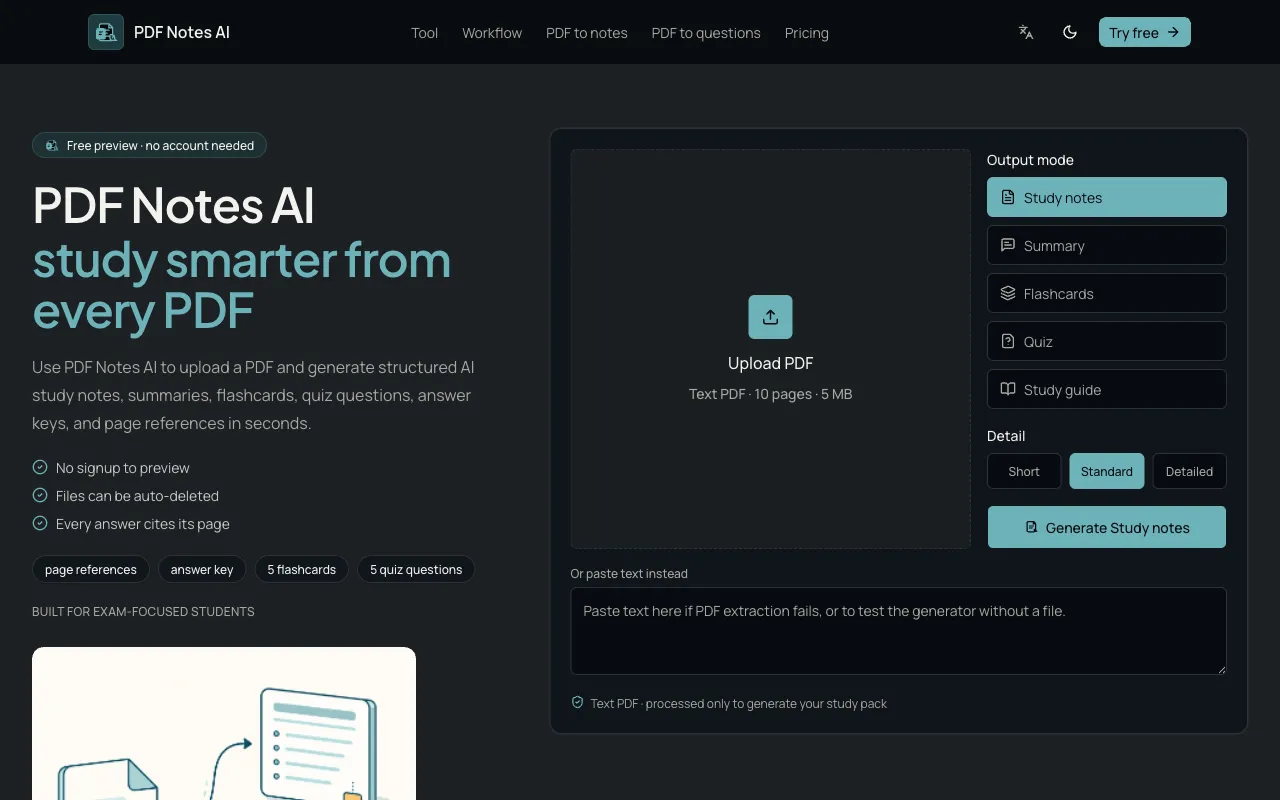PDF Notes AI screenshot
