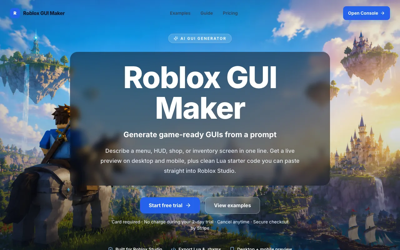 Roblox GUI Maker screenshot