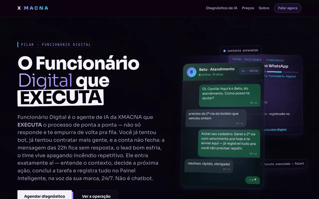 XMACNA Funcionarios Digitais com IA screenshot