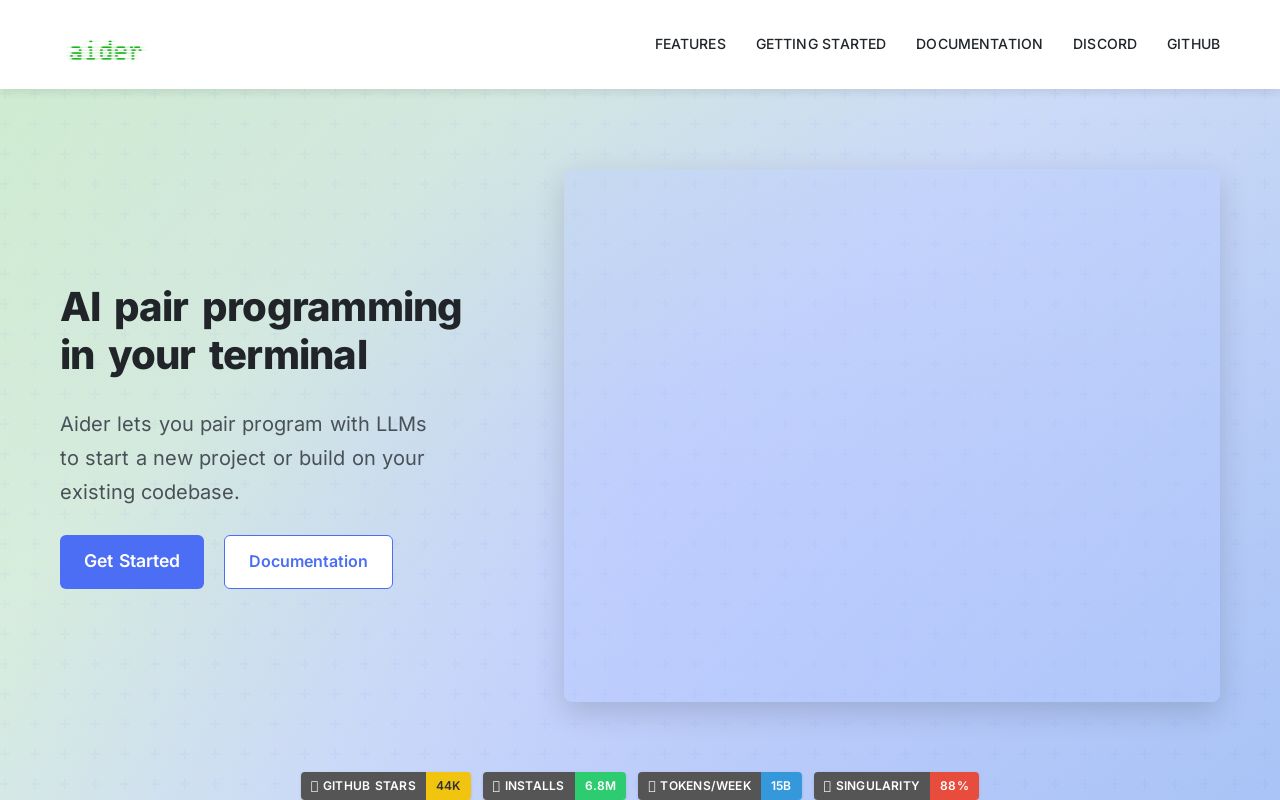 Aider screenshot