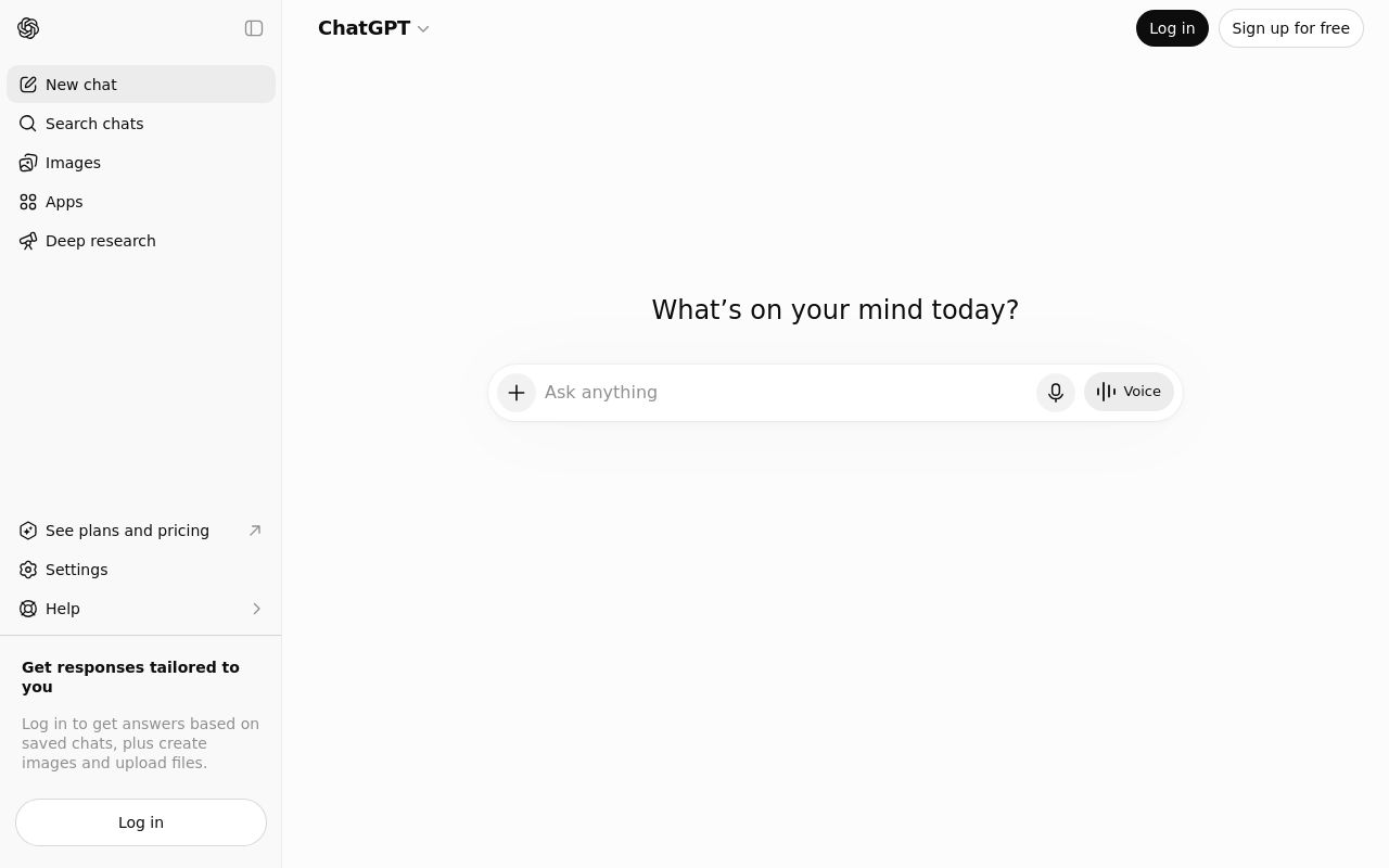 ChatGPT screenshot