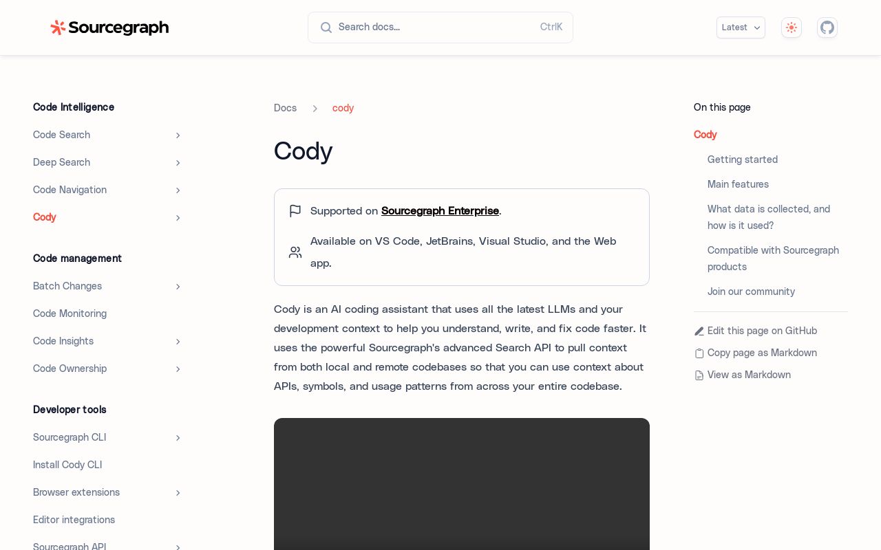 Cody by Sourcegraph screenshot