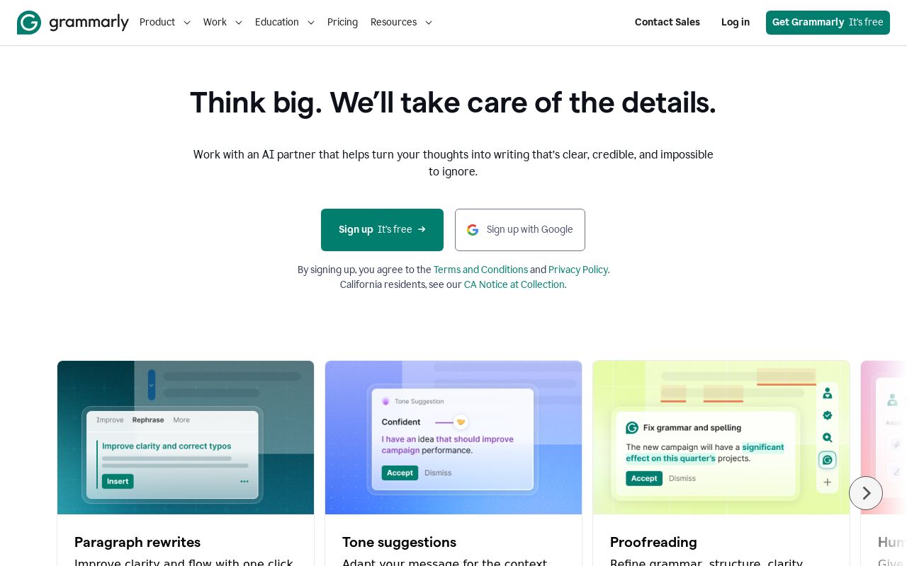 Grammarly screenshot