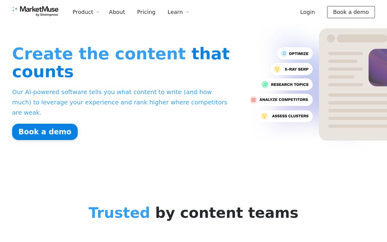 MarketMuse screenshot