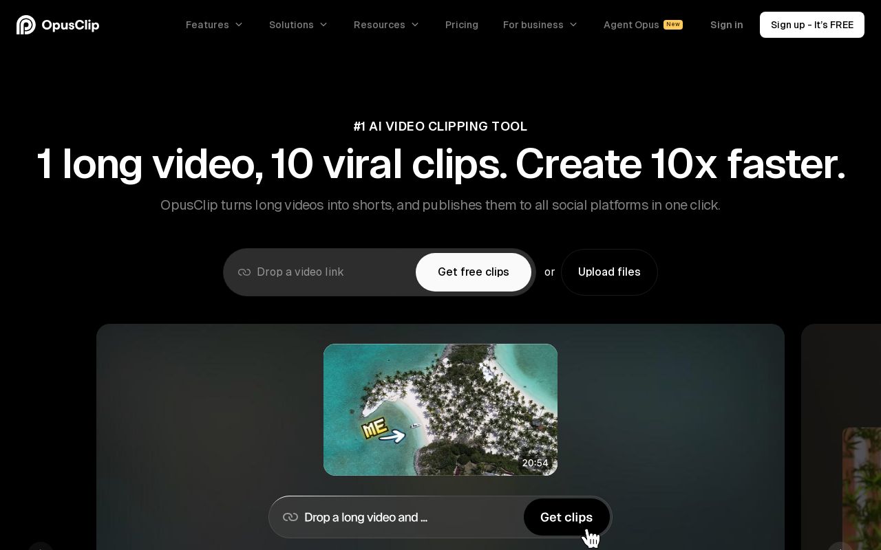 Opus Clip screenshot