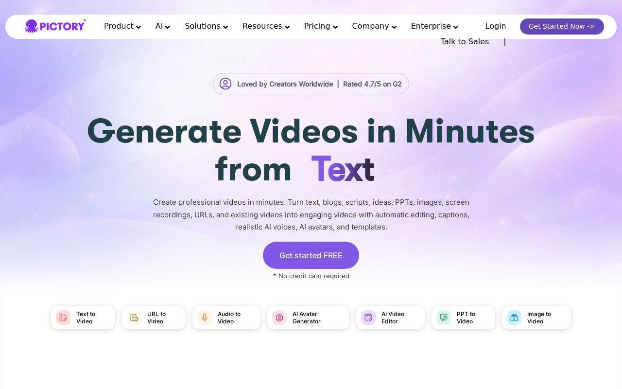 Pictory screenshot