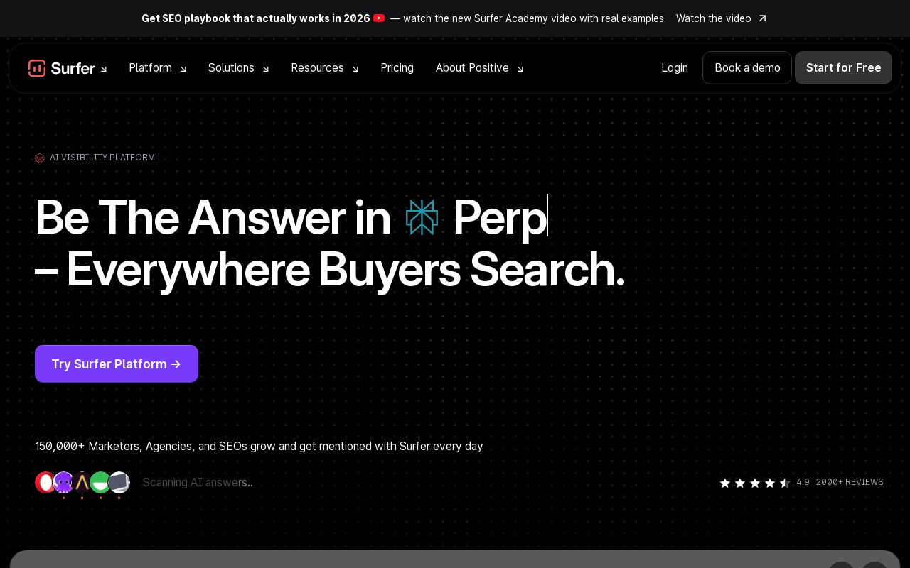 Surfer SEO screenshot